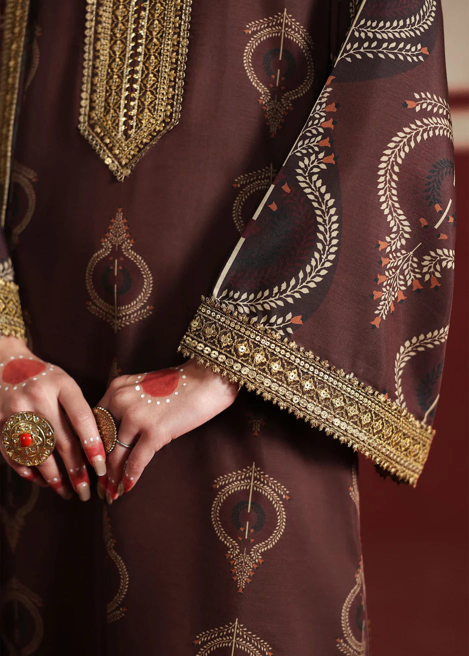 03-Piece Printed Lawn Suit With Embroidery | Ready To Wear