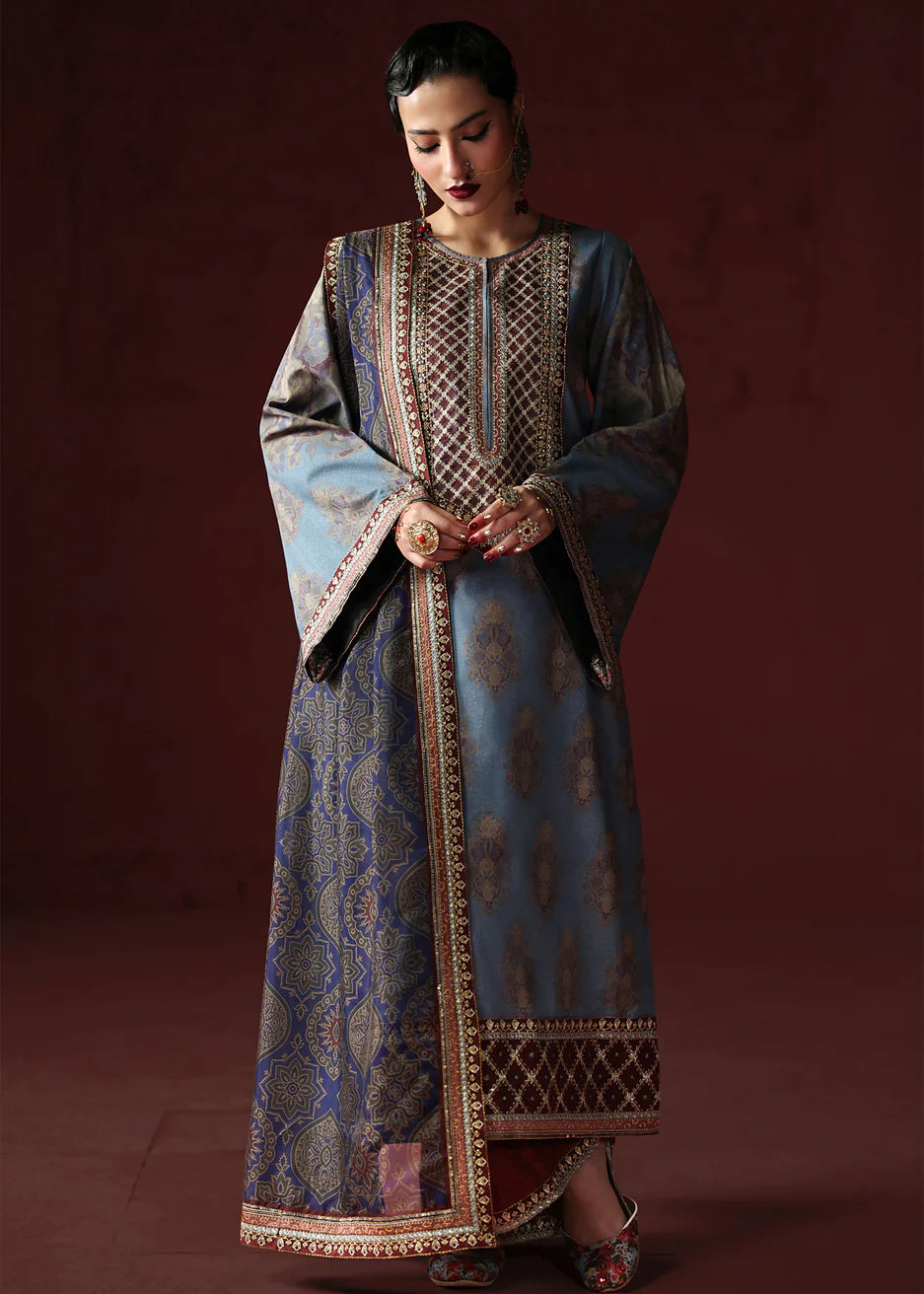 03-Piece Printed Lawn Suit With Embroidery | Ready To Wear