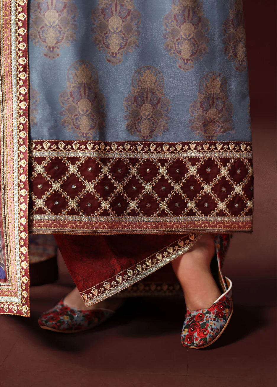 03-Piece Printed Lawn Suit With Embroidery | Ready To Wear