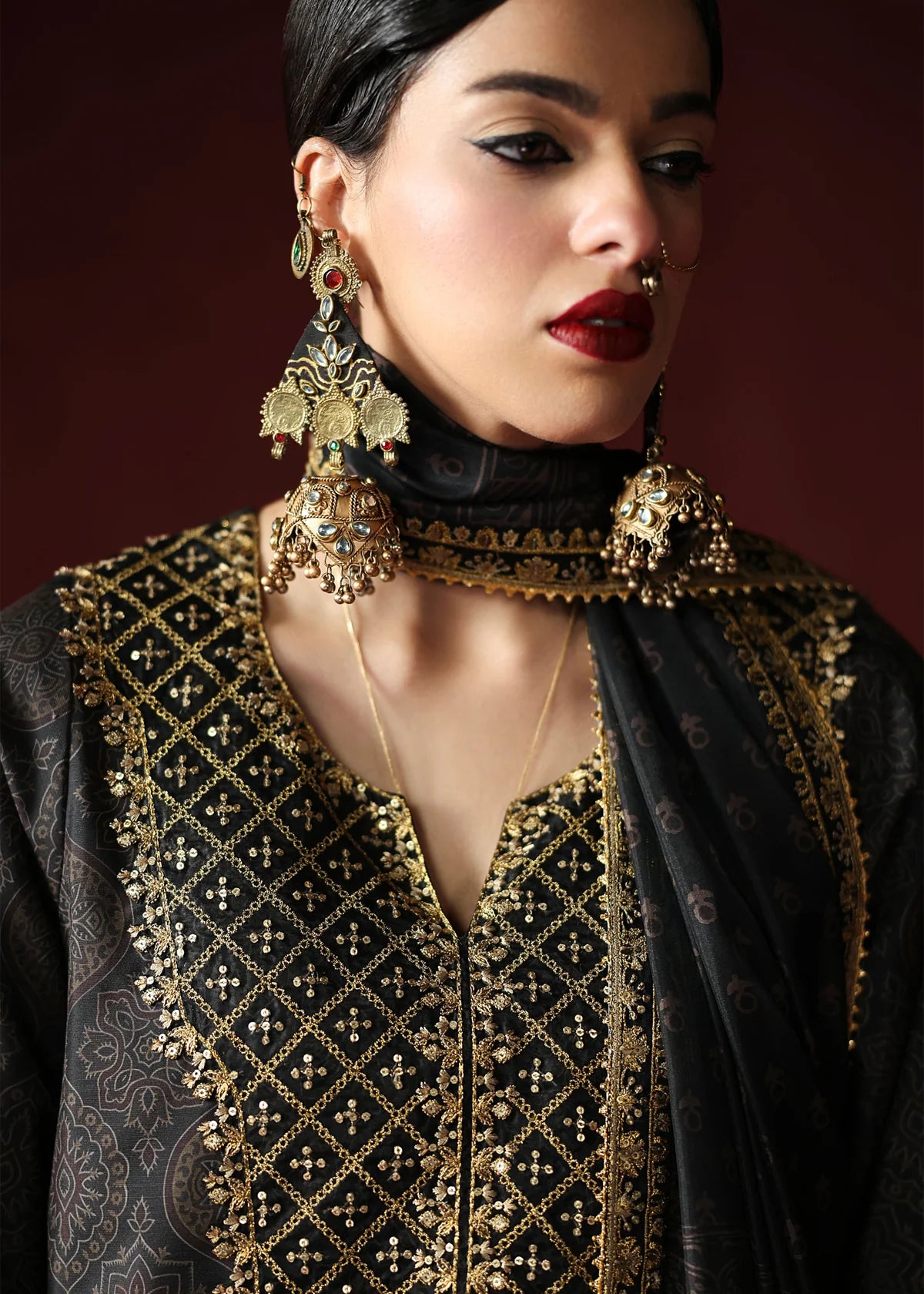 03-Piece Printed Lawn Suit With Embroidery | Ready To Wear