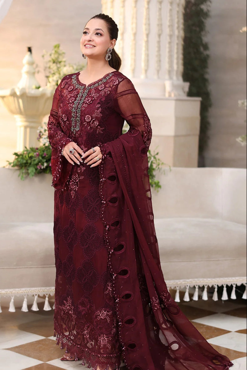 3 Pcs Chiffon Suit With Silk Dupatta | Ready To Wear