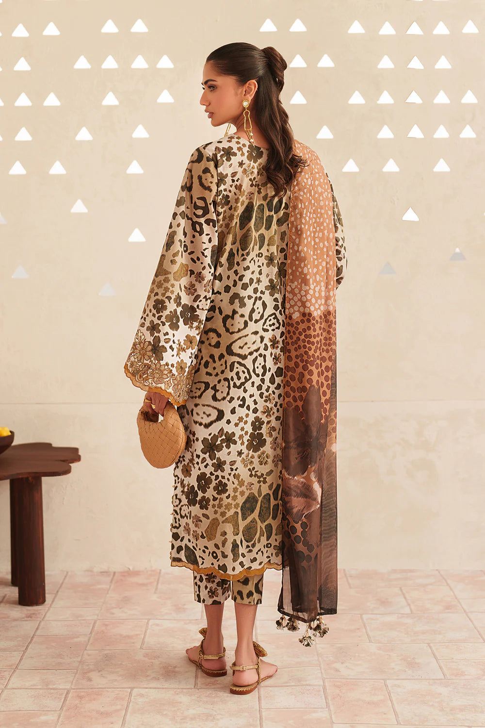 03-Piece Printed Lawn Suit With Chiffon Dupatta | Ready To Wear