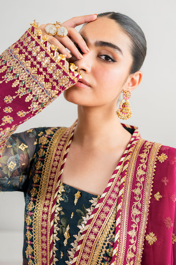 03-Piece Chiffon Suit With Embroidery | Ready To Wear