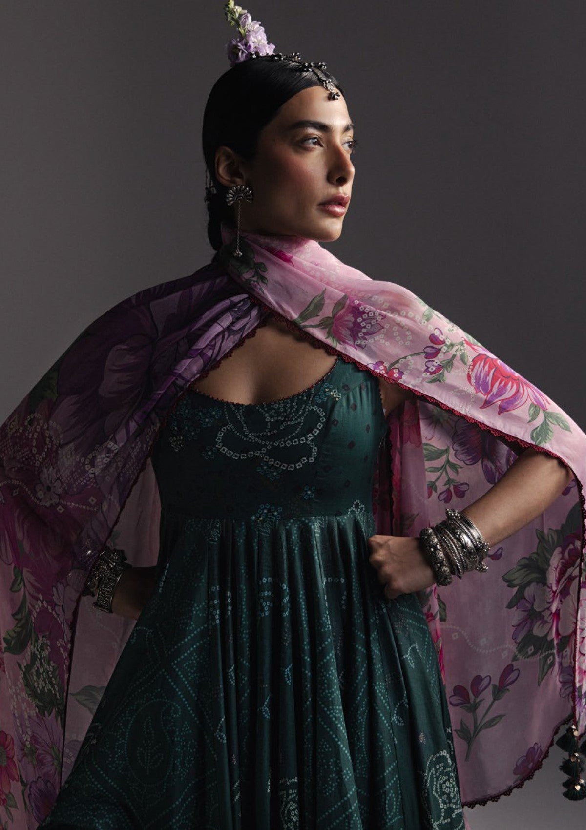 3 Piece Digital Printed Lawn Suit with Chiffon Dupatta | Ready to Wear