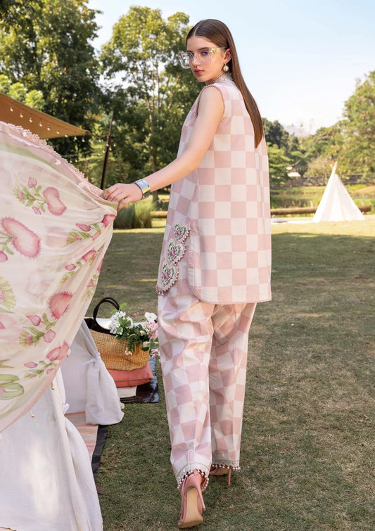 03-Piece Embroidered Lawn Suit With Chiffon Dupatta - Ready To Wear