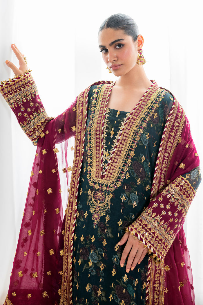 03-Piece Chiffon Suit With Embroidery | Ready To Wear