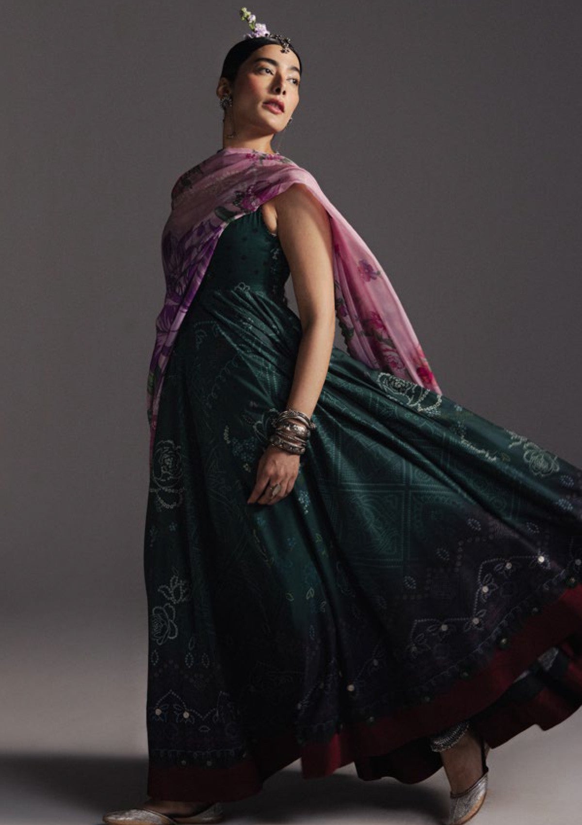 3 Piece Digital Printed Lawn Suit with Chiffon Dupatta | Ready to Wear
