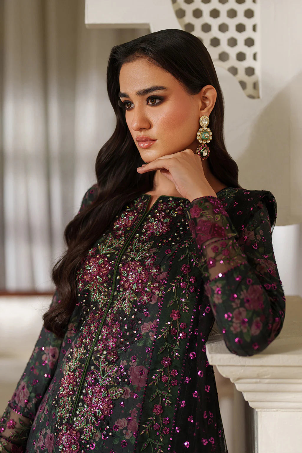 03-Piece Printed Lawn Suit With Embroidery - Ready To Wear