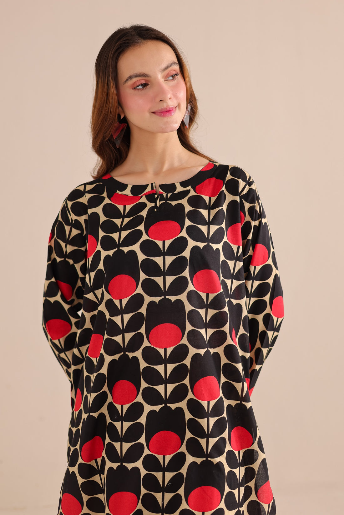 2 Piece Stitched  Printed Cotton Lawn Suit - Ready to Wear