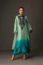 3 Piece Silk Stitched Suit - Ready To Wear