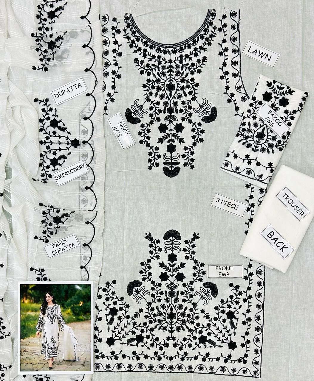 3 Piece Lawn Ready To Wear