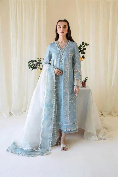 3 Piece Stitched Lawn Suit - Ready To Wear