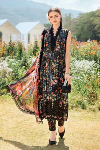 3 Piece Stitched Lawn Suit - Ready To Wear