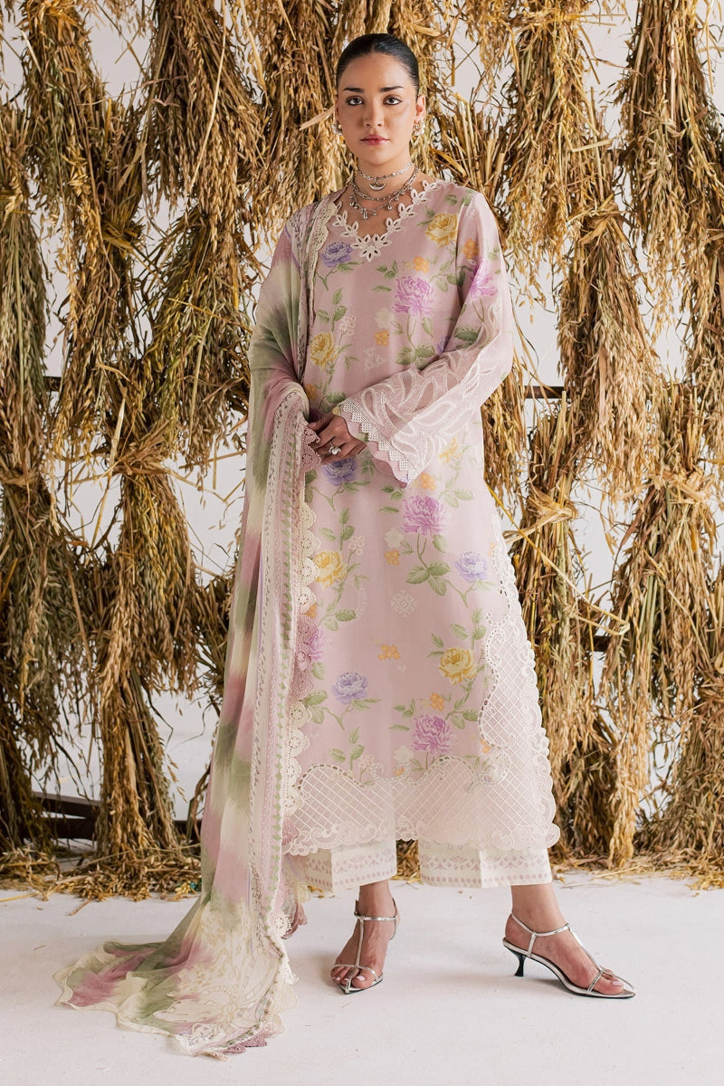 03 Piece Digital Printed Lawn Suit - Ready To Wear