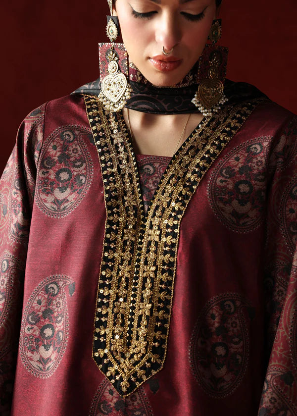 03-Piece Printed Lawn Suit With Embroidery | Ready To Wear