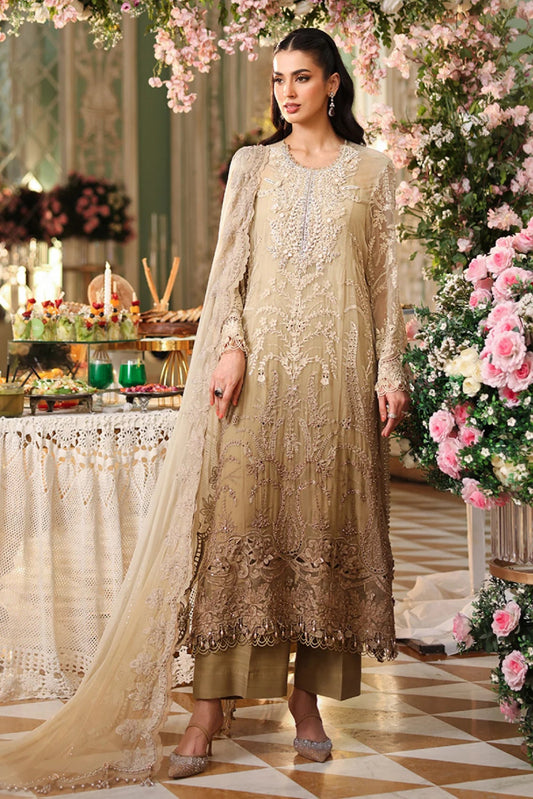 03-Piece Chiffon Suit With Heavy Embroidery - Ready To Wear
