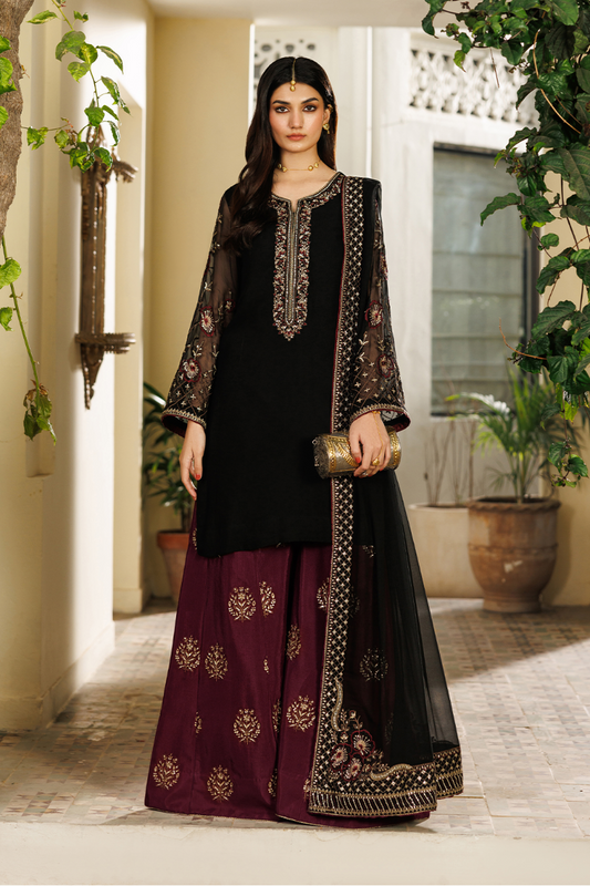 Chiffon Elegance Embroidered 3-Piece Suit | Ready to Wear
