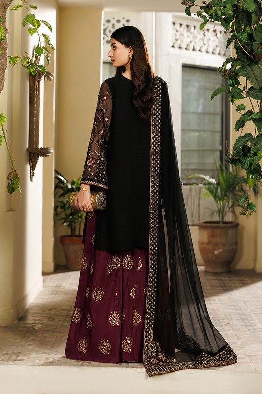 Chiffon Elegance Embroidered 3-Piece Suit | Ready to Wear