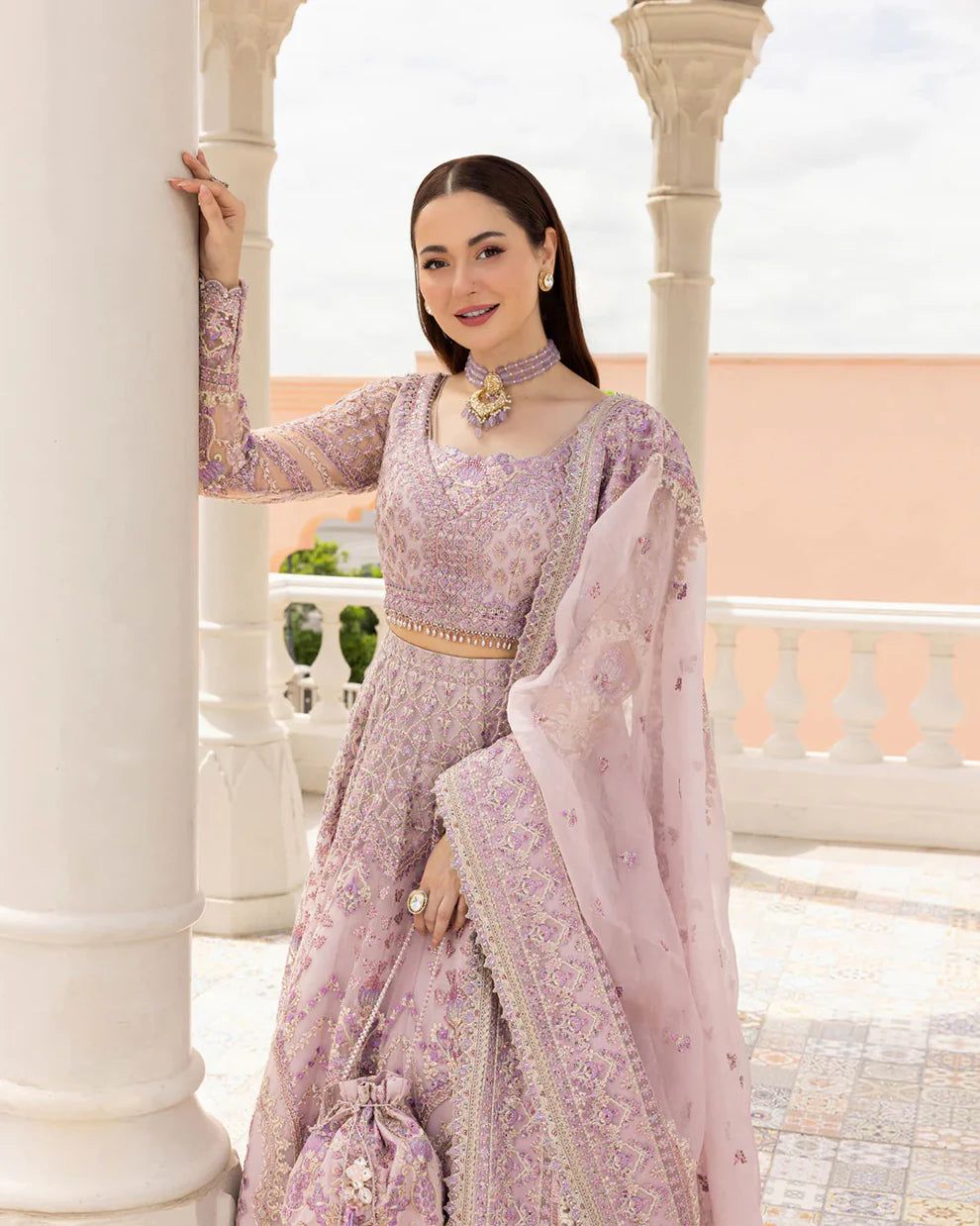 03-Piece Heavy Embroidered Pishwas With Organza Dupatta - Ready To Wear