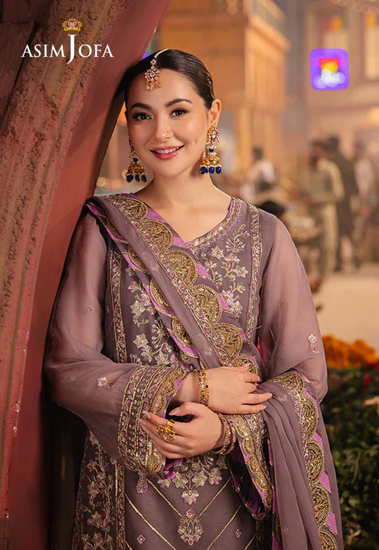 3 Piece Chiffon Stitched Suit - Ready to Wear