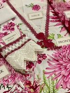 3 Piece Stitched Lawn Embroidery Dress - Ready to Wear