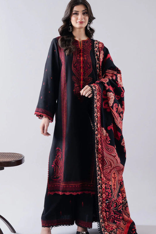 03-Piece Lawn Suit With Embroidery - Ready To Wear