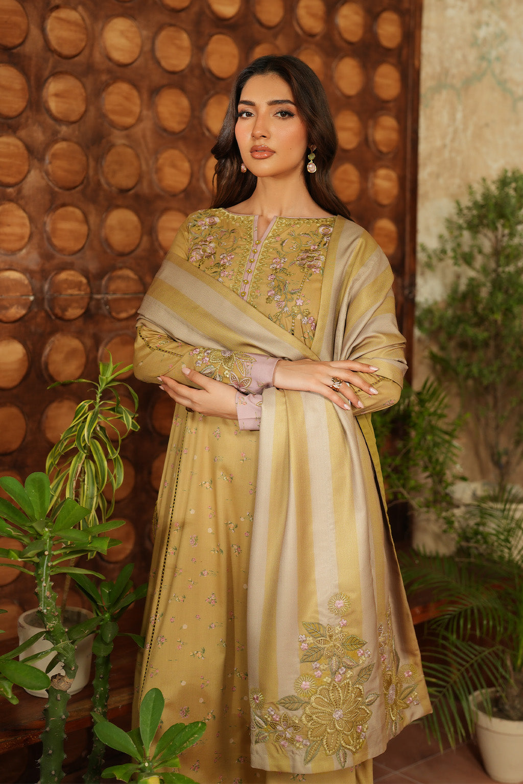 3 Piece Embroidered Lawn  Stitched Suit Ready To Wear