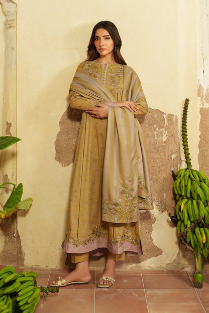 3 Piece Embroidered Lawn  Stitched Suit Ready To Wear