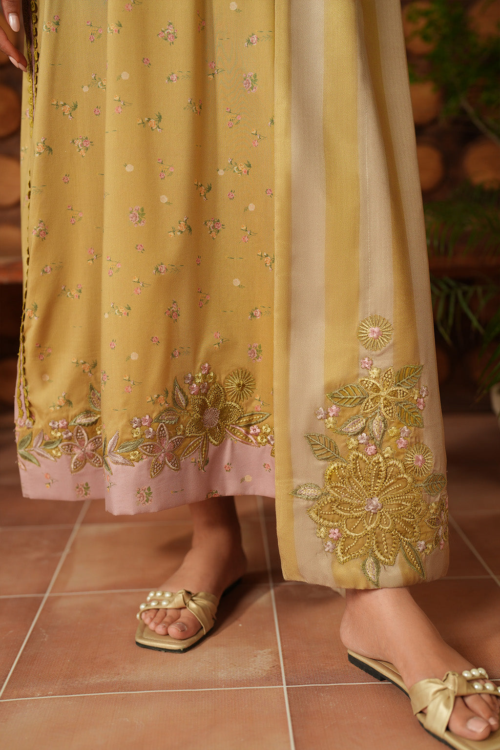 3 Piece Embroidered Lawn  Stitched Suit Ready To Wear