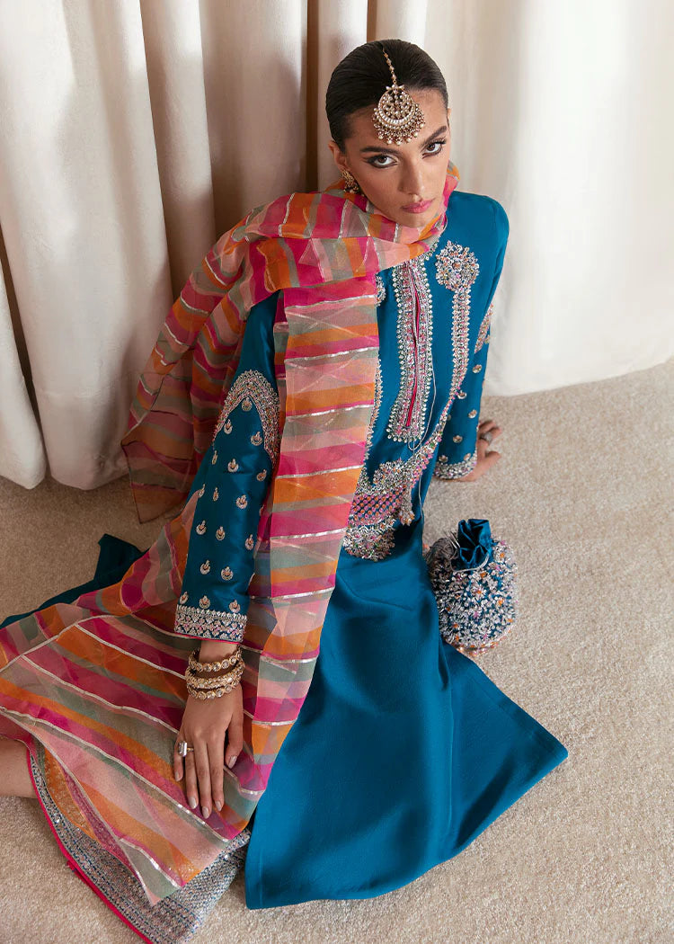 03-Piece Korean Sheesha Silk Suit - Ready To Wear