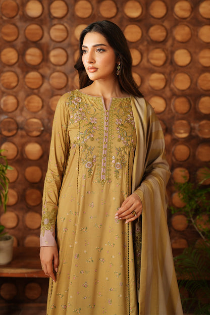 3 Piece Embroidered Lawn  Stitched Suit Ready To Wear