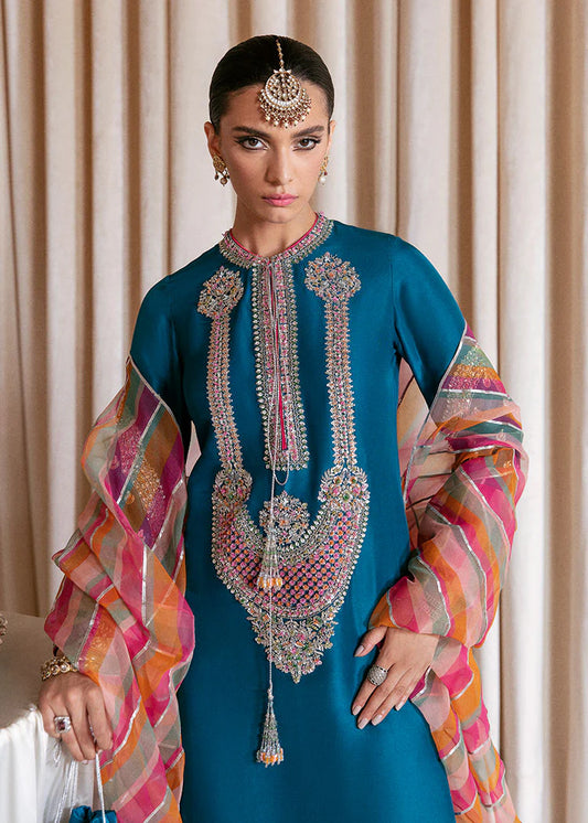 03-Piece Korean Sheesha Silk Suit - Ready To Wear