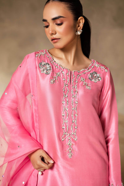 Stitched Luxury Cotton Silk Suit – Hand-Embellished Elegance