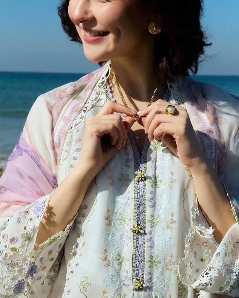 3 Piece Stitched Lawn Suit Ready To Wear