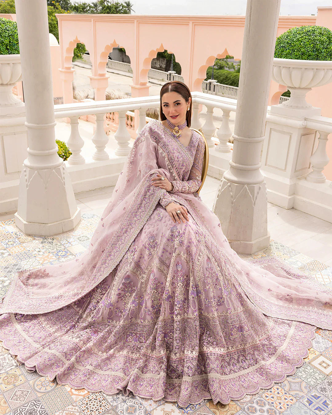 03-Piece Heavy Embroidered Pishwas With Organza Dupatta - Ready To Wear