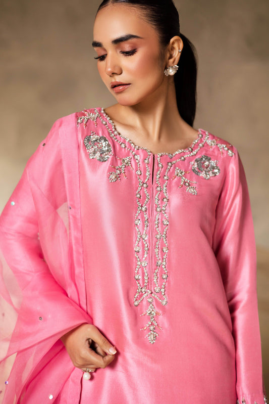 Stitched Luxury Cotton Silk Suit – Hand-Embellished Elegance