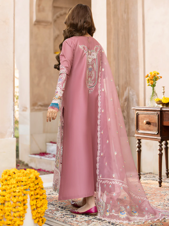 03-Piece Luxury Lawn Embroidered 3Pcs Stitched Suit