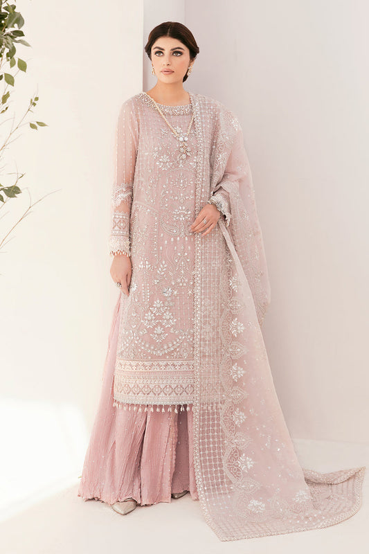 03-Piece Heavy Embroidered Oraganza Suit Ready To Wear