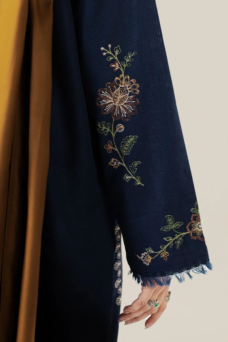 3 Piece  Stitched Dhank Suit - Ready  to  Wear