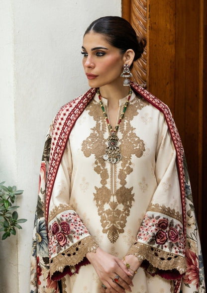 3 Piece Stitched Lawn Suit - Ready To Wear
