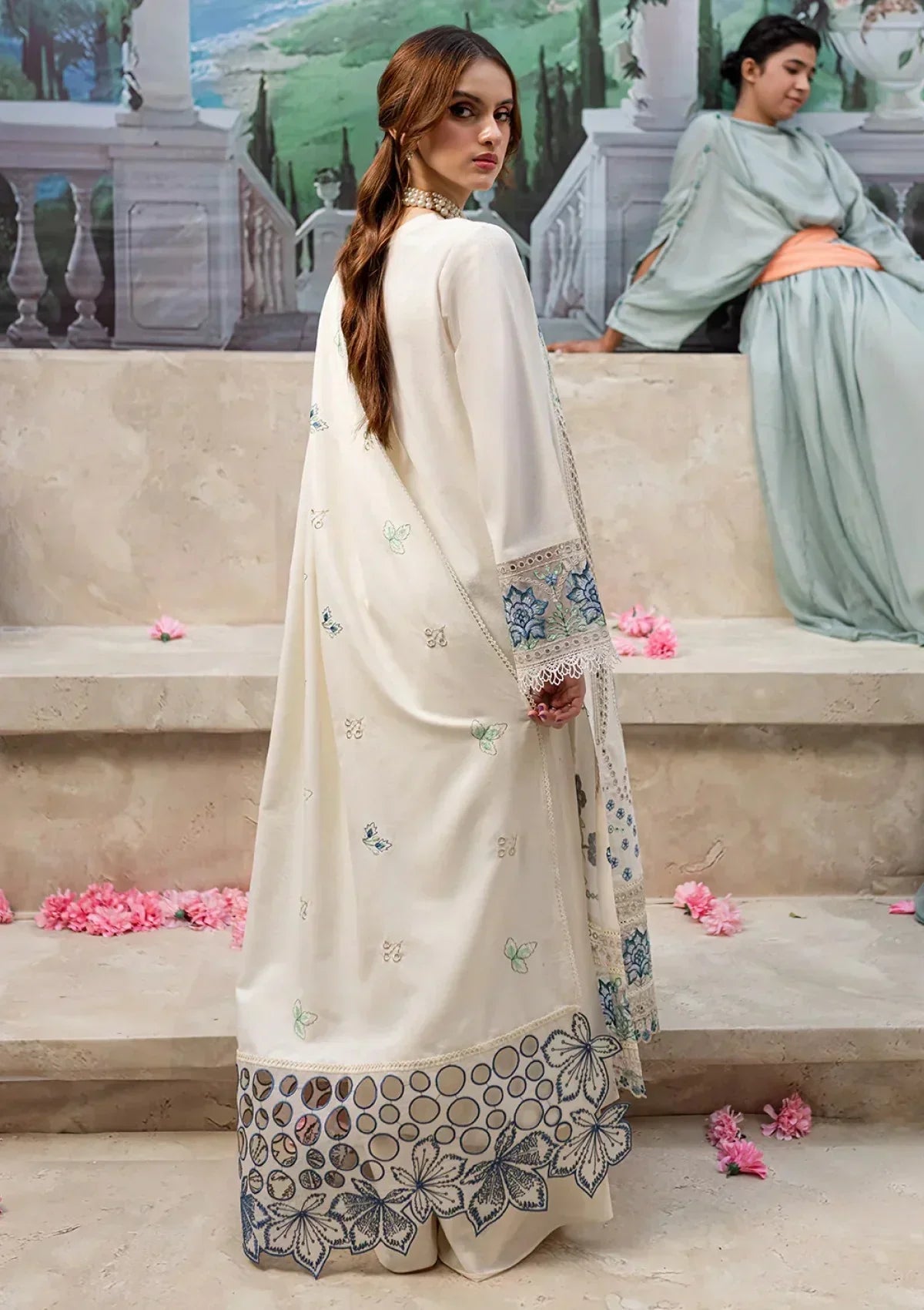 3 Piece Stitched Chikankari Dress - Ready To Wear