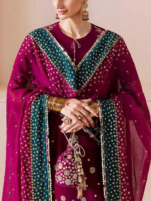 3 Piece Stitched Embroidered Dress - Ready To Wear