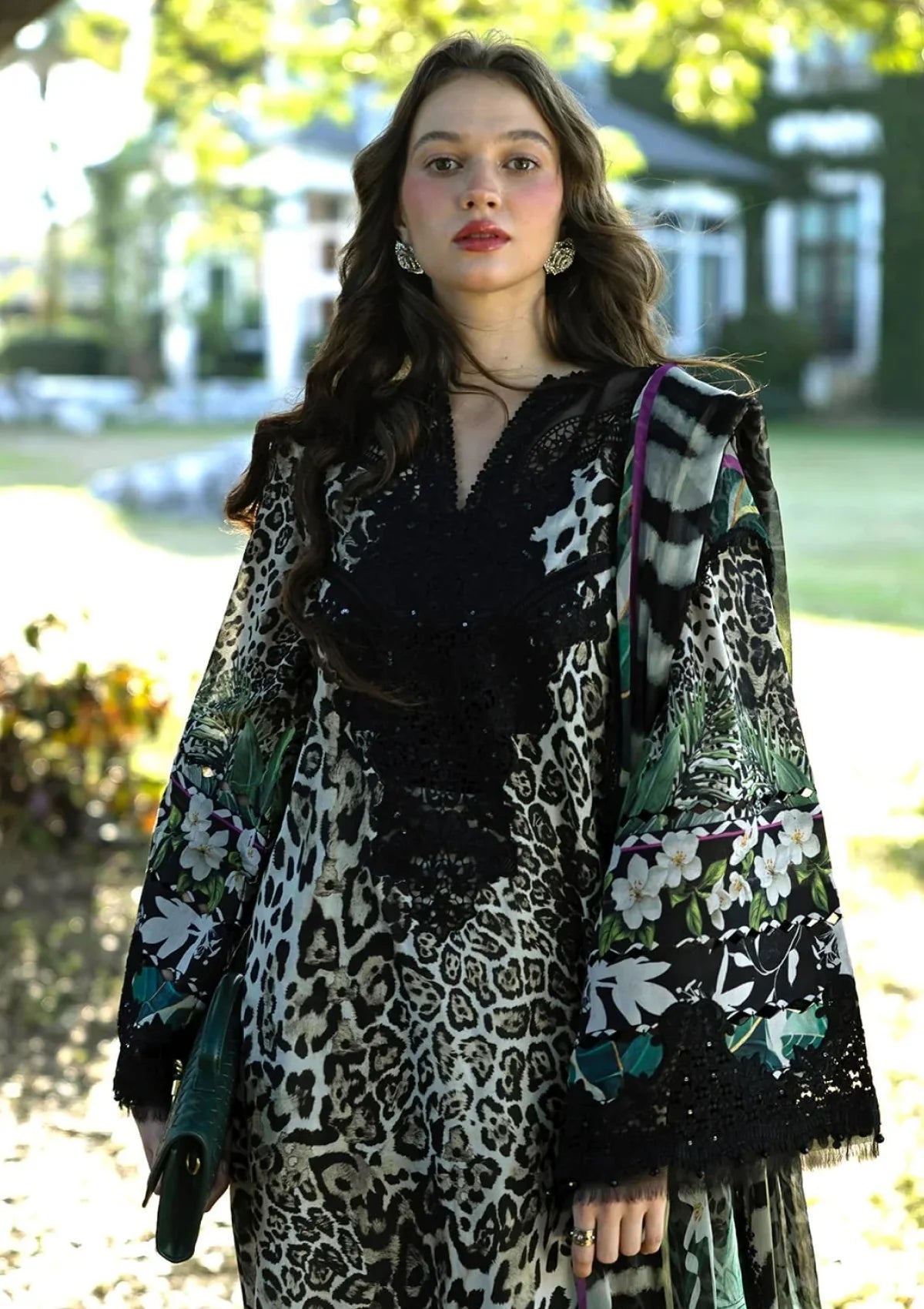 3 Piece Digital Printed Lawn Suit with Embroidered Chiffon Dupatta | Ready to Wear
