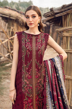 3 Piece Stitched Dhanak Dress - Ready To Wear