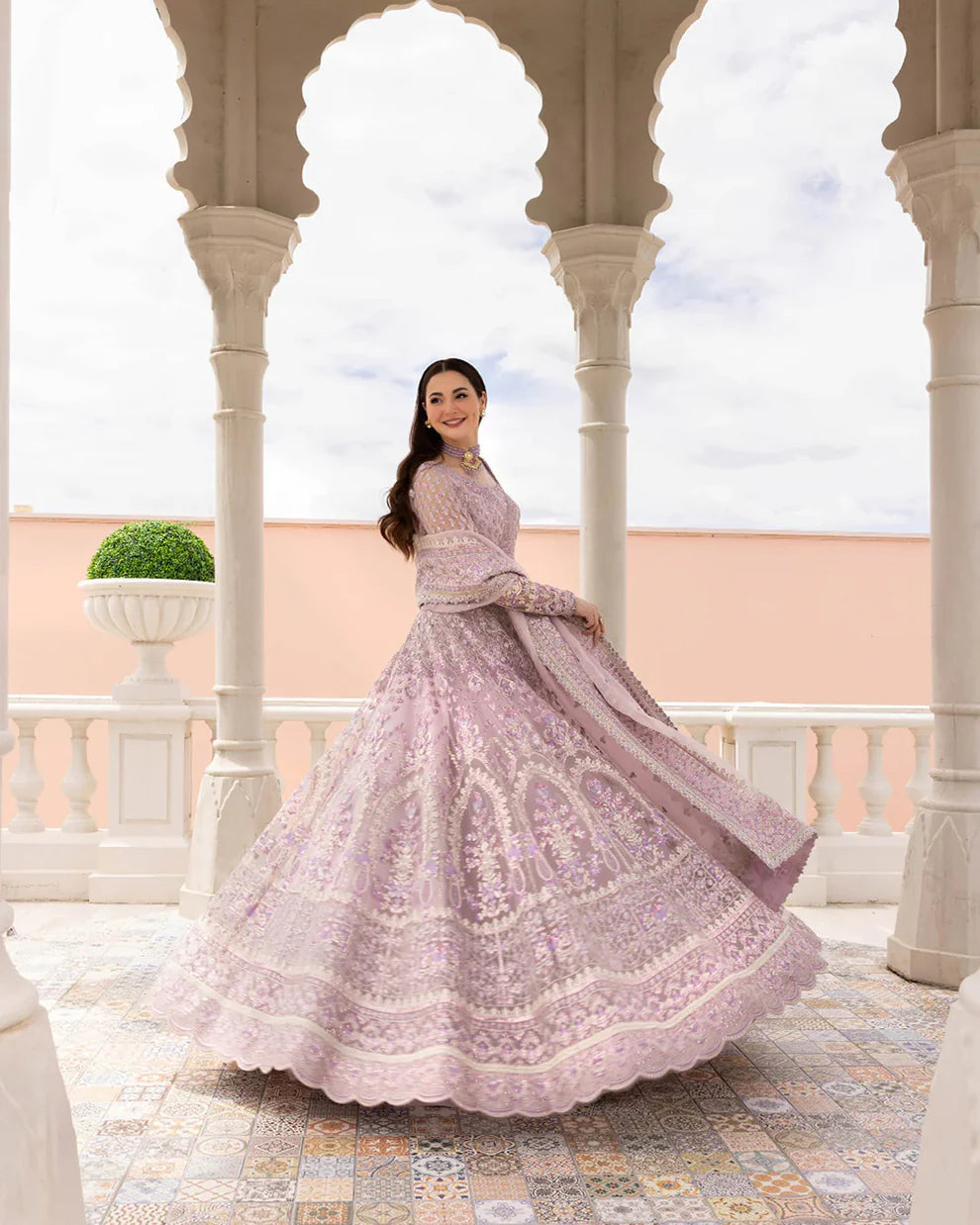 03-Piece Heavy Embroidered Pishwas With Organza Dupatta - Ready To Wear