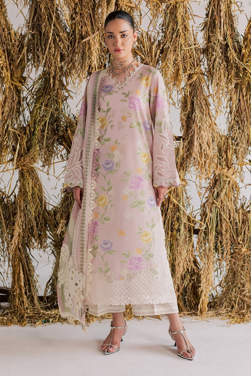 03 Piece Digital Printed Lawn Suit - Ready To Wear