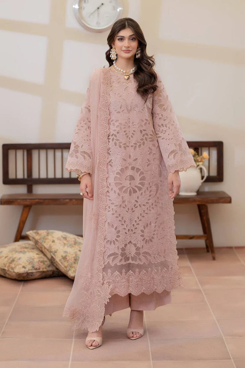 Embroidered Chikankari Lawn Suit with Chiffon Dupatta | 3 Piece Ready to Wear