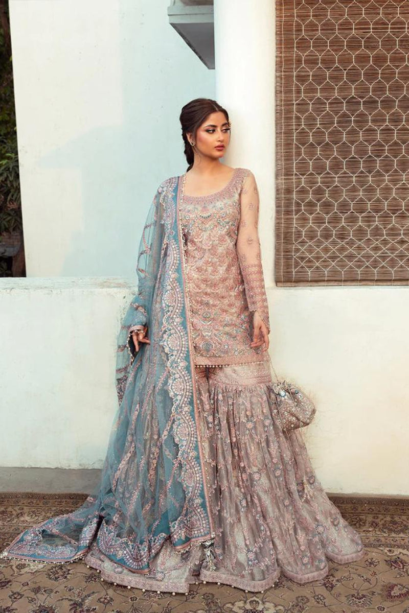 03-Piece Heavy Embroidered With Net Dupatta - Ready To Wear