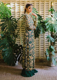 03-Piece Heavy Embroidered Korean Raw Silk - Ready To Wear