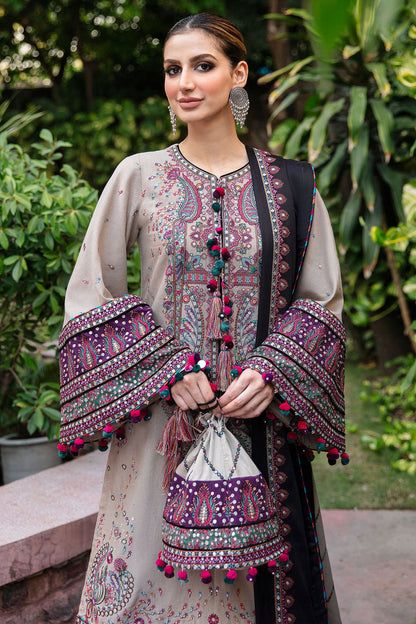 3  Piece Stitched Dhanak   Suit - Ready to Wear
